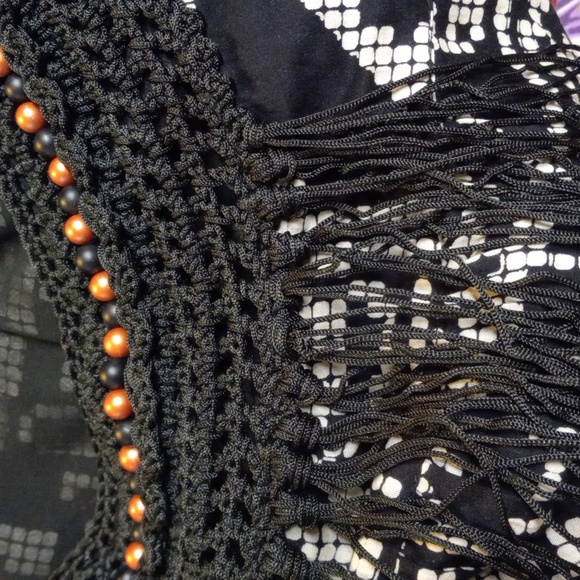 Floreat by Anthropologie XS Dress Fringe Beaded Crochet Embroidered - Picture 3 of 12